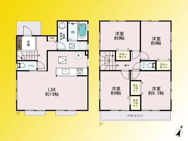 Floor plan. 25,800,000 yen, 4LDK, Land area 129.36 sq m , Building area 99.37 sq m floor plan
