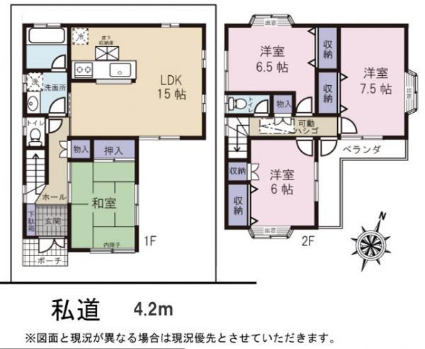 Floor plan. 17,900,000 yen, 4LDK, Land area 100 sq m , Building area 99.36 sq m