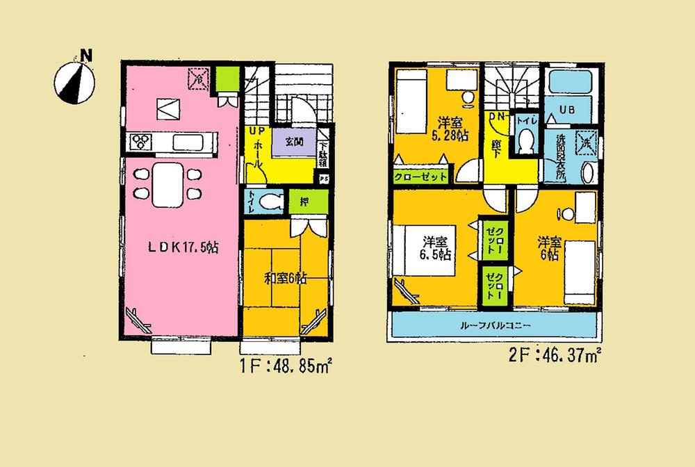 Floor plan. (4 Building), Price 26,800,000 yen, 4LDK, Land area 117.58 sq m , Building area 95.22 sq m