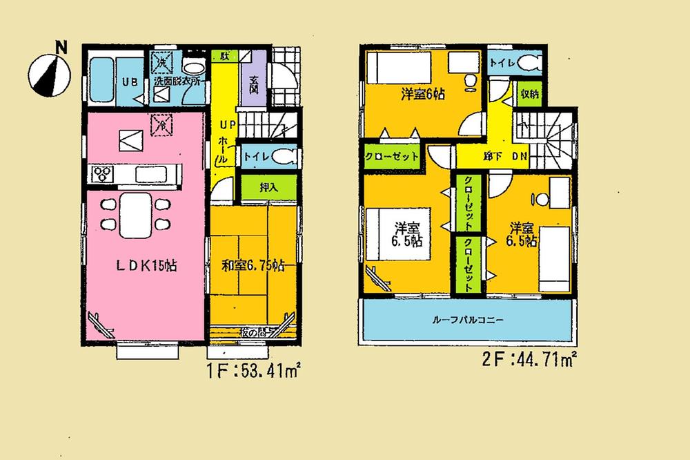 Floor plan. (5 Building), Price 25,800,000 yen, 4LDK, Land area 129.35 sq m , Building area 98.12 sq m