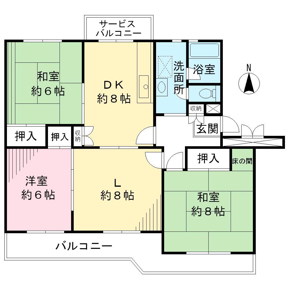 Floor plan. 3LDK, Price 11.5 million yen, Occupied area 82.77 sq m , Balcony area 10.53 sq m