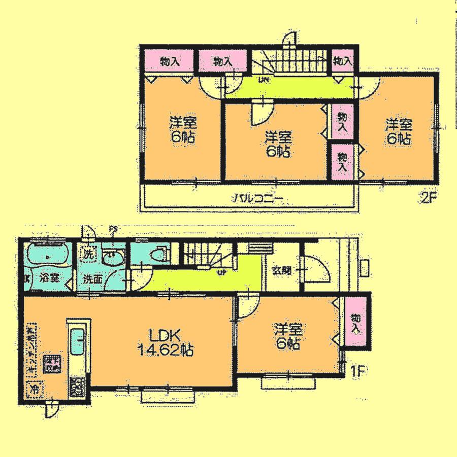 Floor plan. Price 23.8 million yen, 4LDK, Land area 112.64 sq m , Building area 96.26 sq m