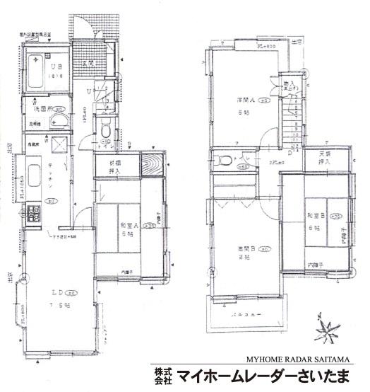 Floor plan. 13.7 million yen, 4LDK, Land area 103.74 sq m , Building area 86.66 sq m