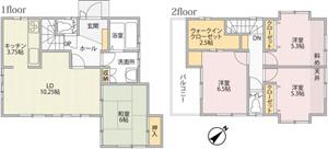 Floor plan. 30,800,000 yen, 4LDK, Land area 114.55 sq m , Two building area 0.94 sq m garage space available 4LDK Preceded architecture, Floor plan can be changed