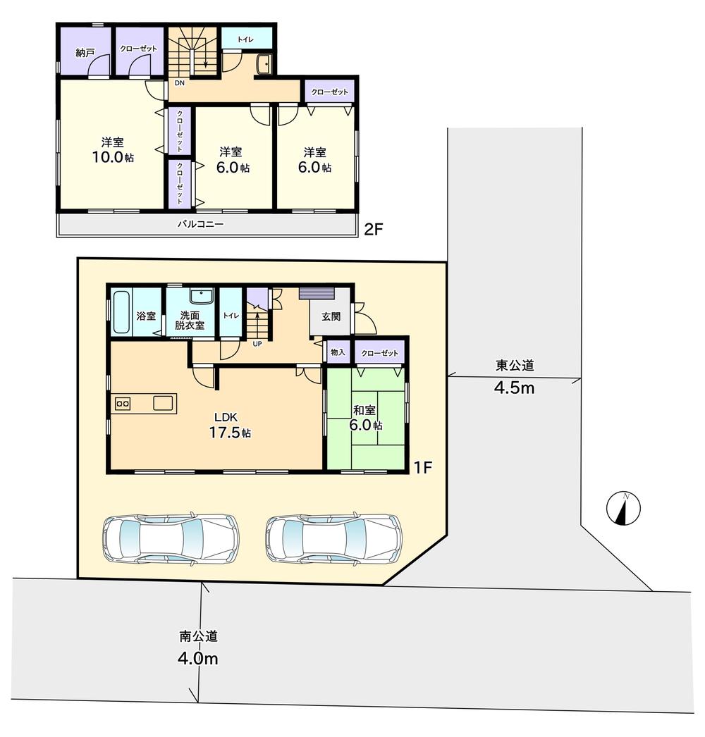 Floor plan. 28.8 million yen, 4LDK + S (storeroom), Land area 132.25 sq m , Building area 119.24 sq m
