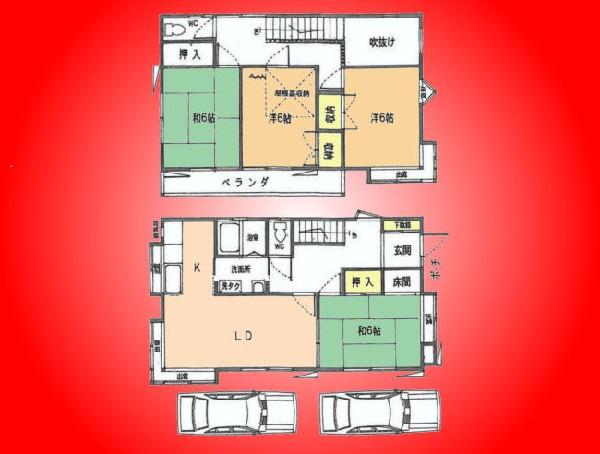 Floor plan. 17.5 million yen, 4LDK, Land area 109.22 sq m , Building area 93.56 sq m
