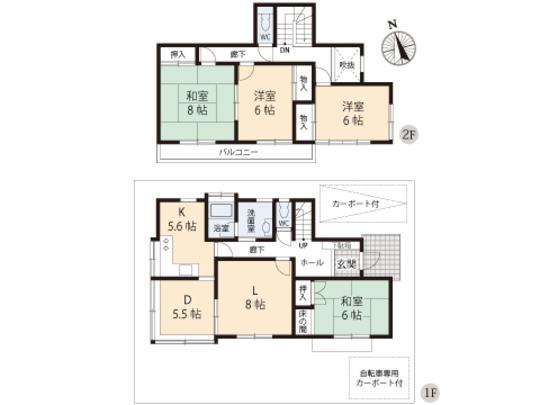 Floor plan. 18.5 million yen, 4LDK, Land area 154.74 sq m , Building area 110.13 sq m floor plan