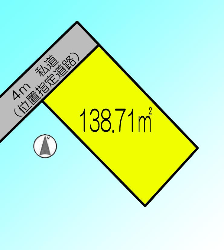 Compartment figure. Land price 16 million yen, Land area 138.71 sq m