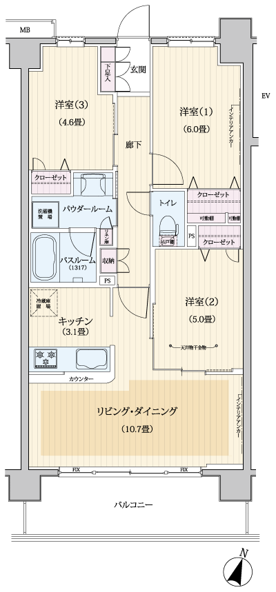 Floor: 3LDK, occupied area: 65.42 sq m, Price: 27.6 million yen ・ 29.4 million yen, currently on sale