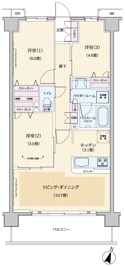 Floor: 3LDK, occupied area: 65.42 sq m, price: 27 million yen ・ 28,900,000 yen, now on sale