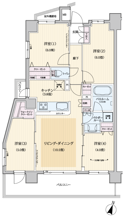 Floor: 4LDK + Wic, the occupied area: 75.02 sq m, price: 32 million yen ・ 33,400,000 yen, now on sale