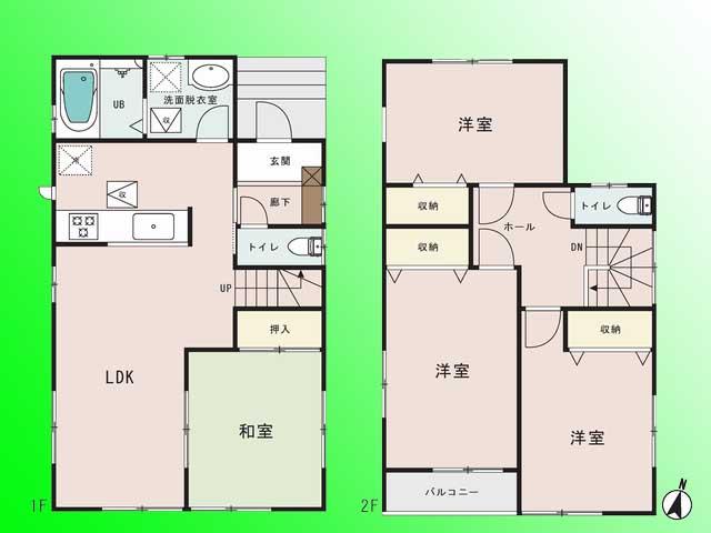 Floor plan. 21,800,000 yen, 4LDK, Land area 144.5 sq m , Building area 98.54 sq m floor plan ☆ 
