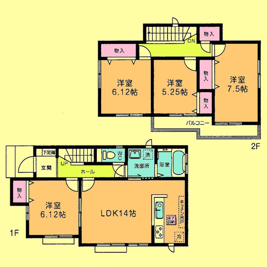 Floor plan. 24,800,000 yen, 4LDK, Land area 109.1 sq m , Building area 95.64 sq m located view in addition to this, It will be provided by the hope of design books, such as layout. 