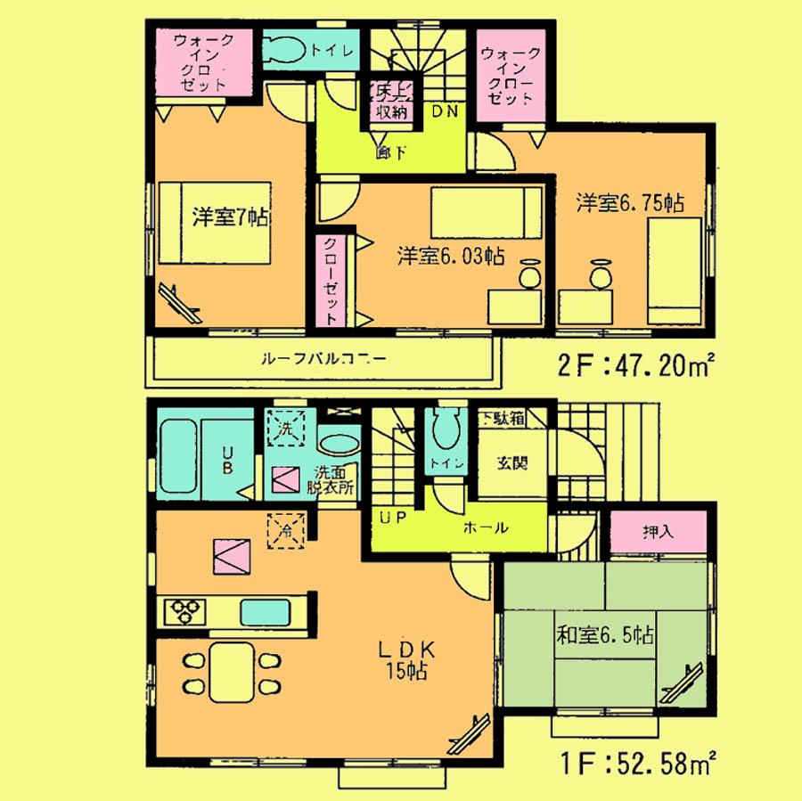 Floor plan. Price 26,900,000 yen, 4LDK, Land area 150.01 sq m , Building area 99.78 sq m