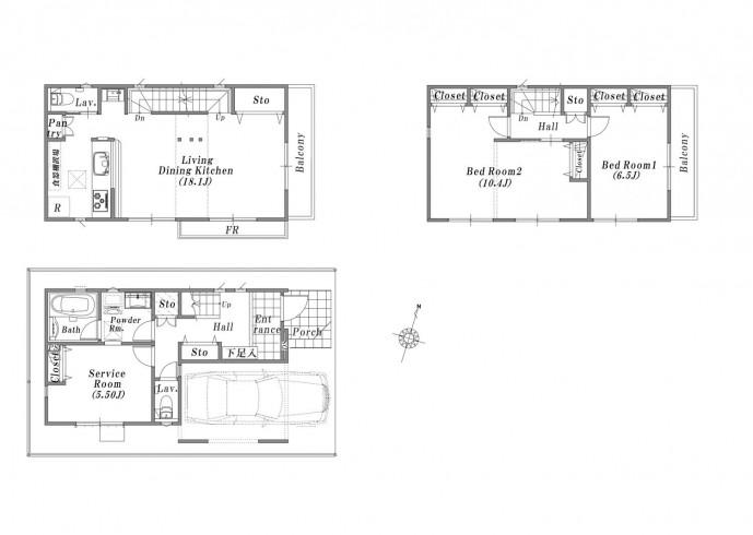 Floor plan. Maruetsu until Higashiomiya shop 400m