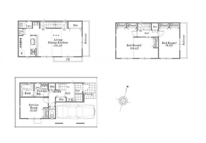 Floor plan. Maruetsu until Higashiomiya shop 400m