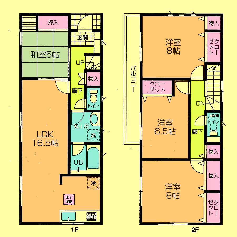 Floor plan. Price 28.8 million yen, 4LDK, Land area 117.55 sq m , Building area 103.27 sq m