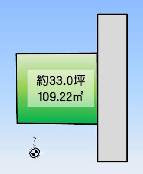 Compartment figure. Land price 17.5 million yen, Land area 109.22 sq m