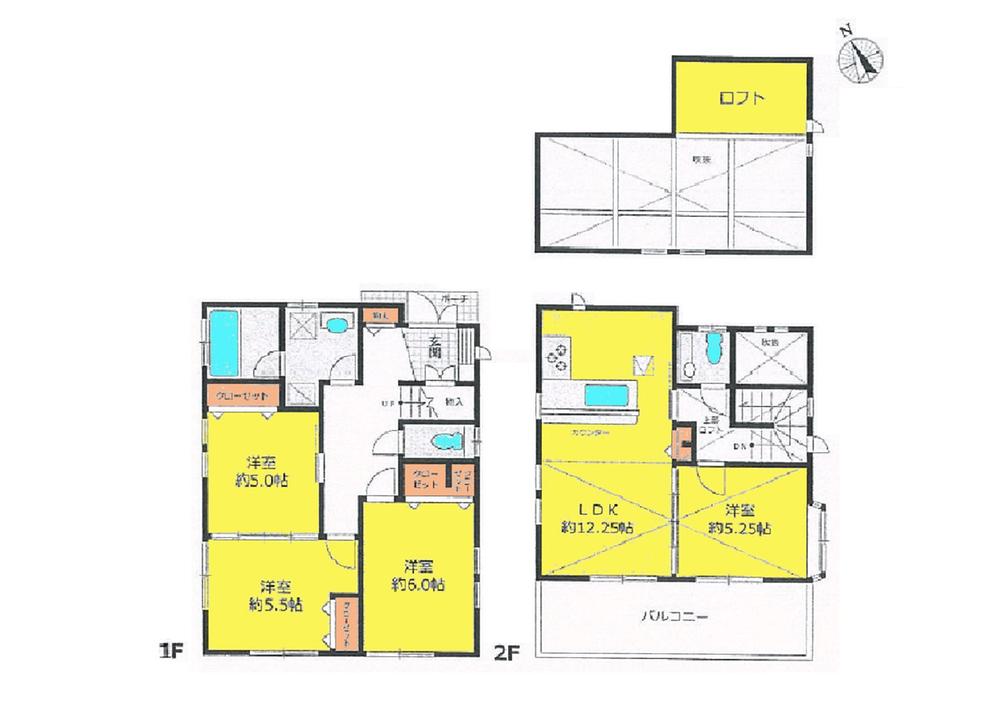Floor plan. 30,800,000 yen, 4LDK, Land area 117.82 sq m , Building area 87.98 sq m