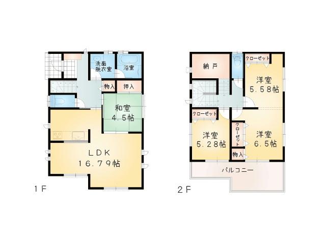 Floor plan. (5 Building), Price 29,900,000 yen, 3LDK, Land area 122.36 sq m , Building area 102.35 sq m