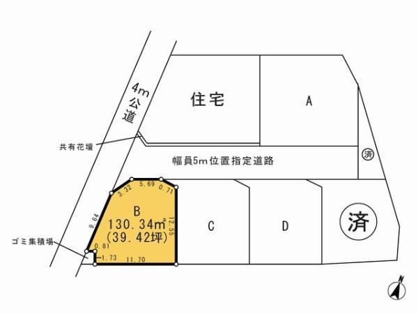 Compartment figure. Land price 24,630,000 yen, Land area 130.34 sq m