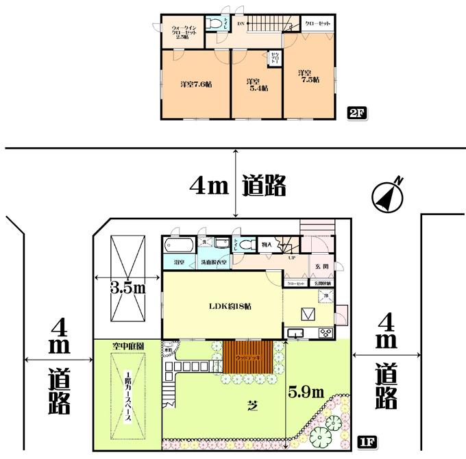 Floor plan. 31.5 million yen, 3LDK, Land area 189 sq m , Building area 97.91 sq m