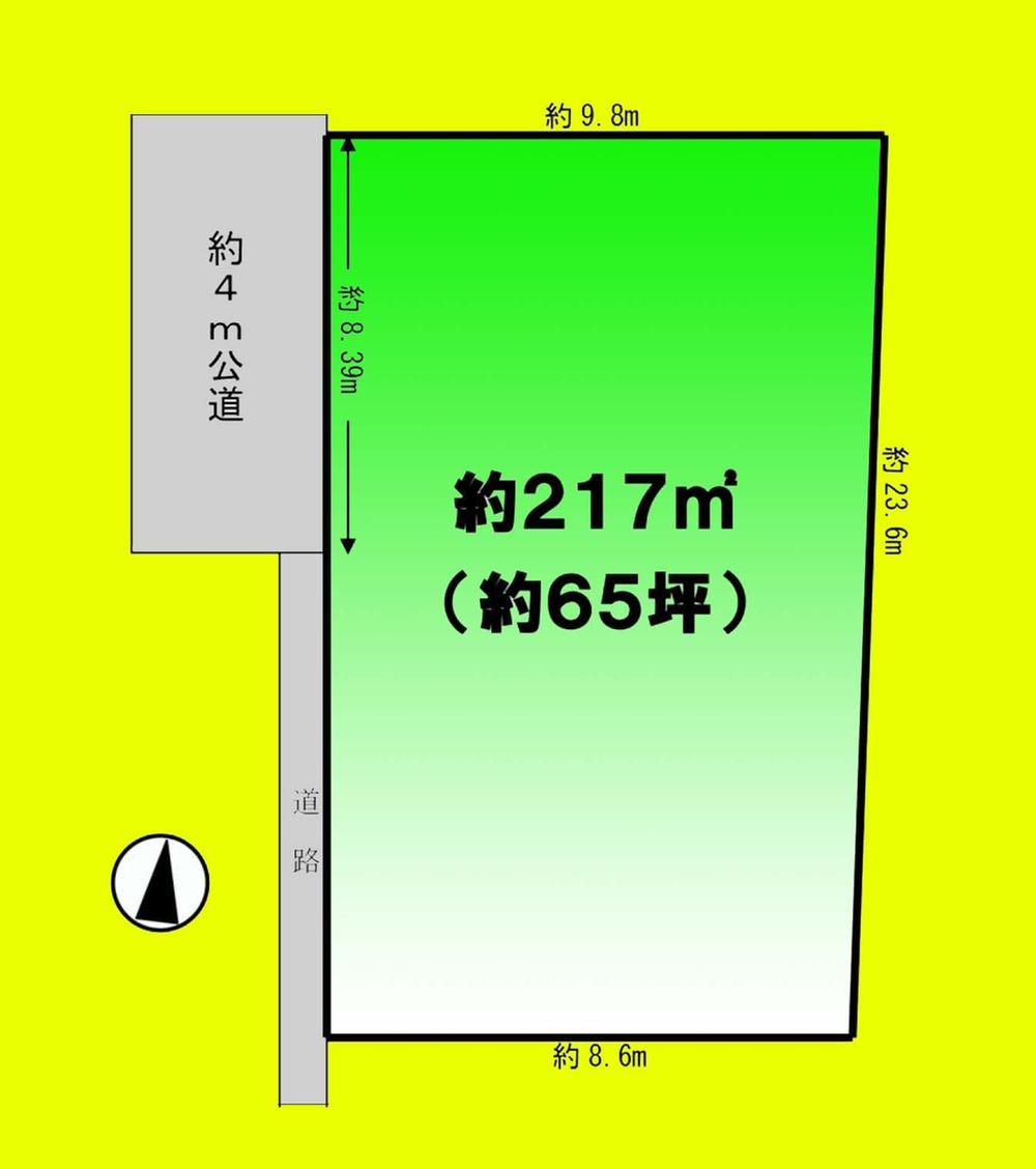 Compartment figure. Land price 24,800,000 yen, Land area 217 sq m compartment view