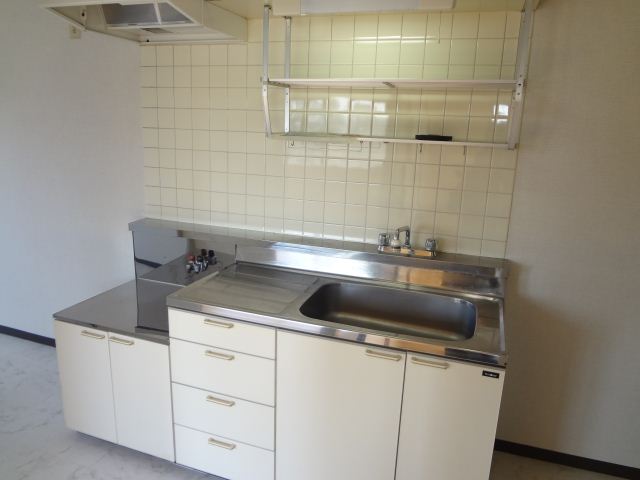 Kitchen. Two-burner gas stove can be installed