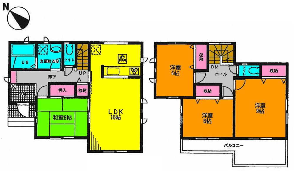 Floor plan. (1 Building), Price 25,800,000 yen, 4LDK, Land area 136.52 sq m , Building area 105.15 sq m