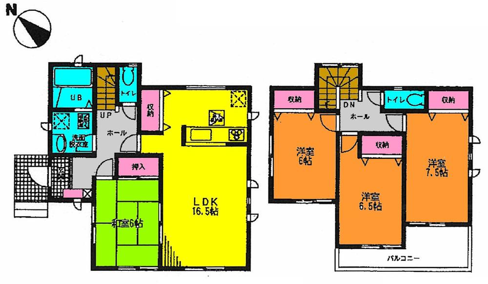 Floor plan. (3 Building), Price 25,800,000 yen, 4LDK, Land area 136.79 sq m , Building area 104.33 sq m