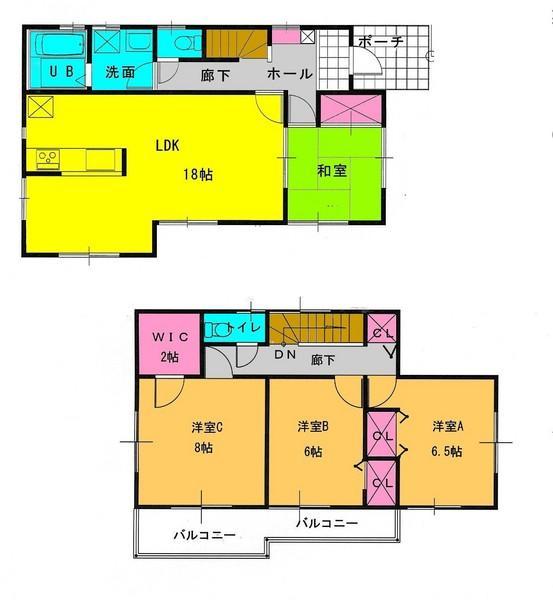 Floor plan. 36,900,000 yen, 4LDK, Land area 209.93 sq m , Building area 105.99 sq m