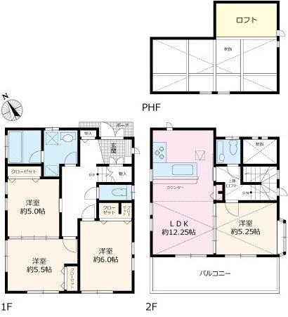 Floor plan. 30,800,000 yen, 4LDK, Land area 117.82 sq m , Building area 87.98 sq m