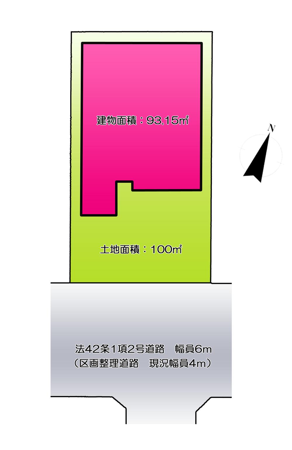 Compartment figure. 27,800,000 yen, 4LDK, Land area 100 sq m , Building area 93.15 sq m