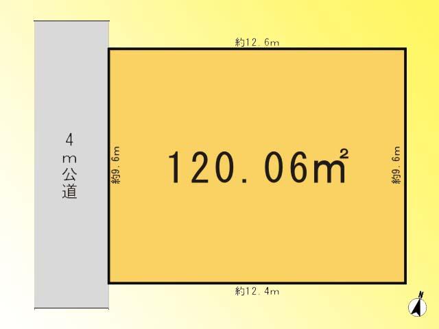 Compartment figure. Land price 18,800,000 yen, Land area 120.06 sq m compartment view