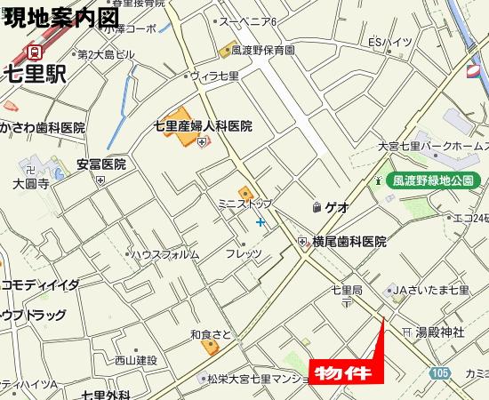 Local guide map. Saitama City in the case of Navi Higashimonzen 330-5