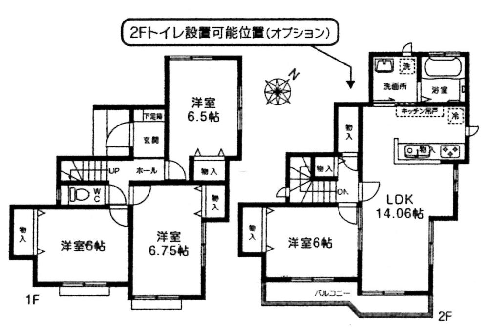 Floor plan. (G Building), Price 20.8 million yen, 4LDK, Land area 109.98 sq m , Building area 92.84 sq m