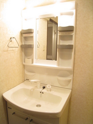 Washroom. It is spacious also washstand!