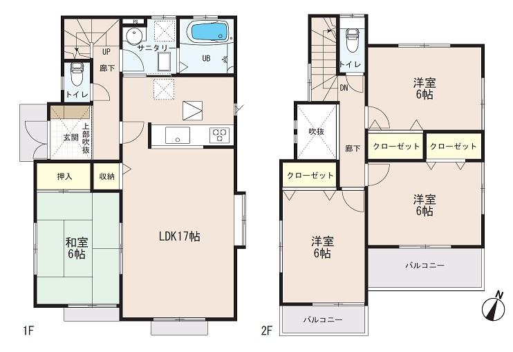 Floor plan. 27,900,000 yen, 4LDK, Land area 132.45 sq m , Building area 98.54 sq m
