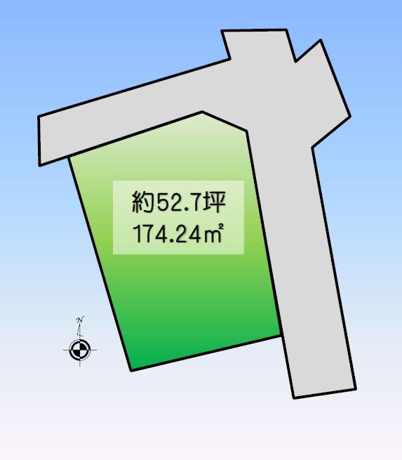 Compartment figure. Land price 22 million yen, Land area 174.24 sq m