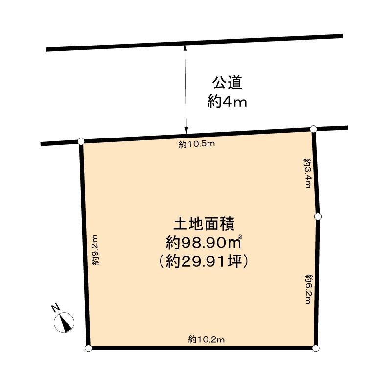 Compartment figure. Land price 18,800,000 yen, Land area 98.9 sq m