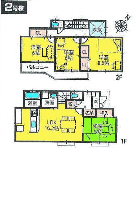Floor plan. (2), Price 36,800,000 yen, 4LDK, Land area 309.57 sq m , Building area 100.19 sq m