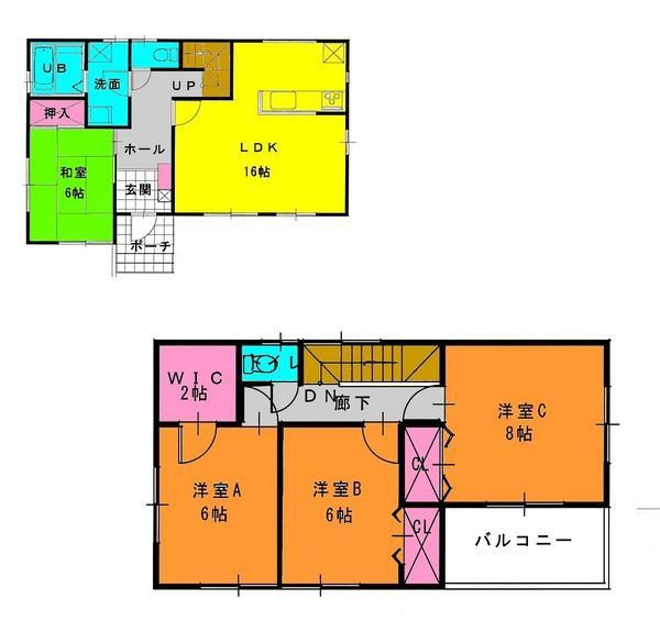 Floor plan. 36.5 million yen, 4LDK, Land area 253.15 sq m , Building area 105.15 sq m