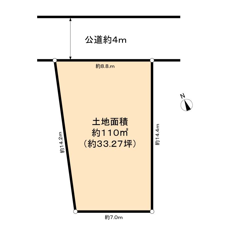 Compartment figure. Land price 17.5 million yen, Land area 110 sq m