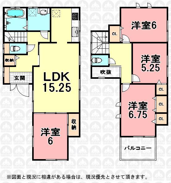 Floor plan. (4 Building), Price 25,800,000 yen, 4LDK, Land area 135.78 sq m , Building area 96.88 sq m