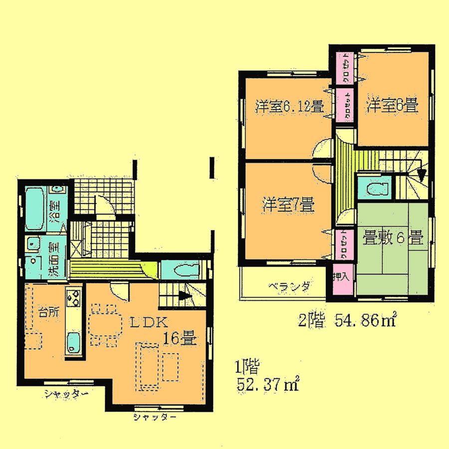 Floor plan. 21,400,000 yen, 4LDK, Land area 114.41 sq m , Building area 107.23 sq m located view in addition to this, It will be provided by the hope of design books, such as layout. 