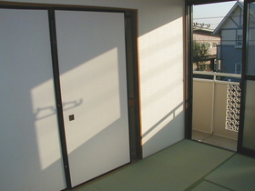 Living and room. There is a closet in the Japanese-style room