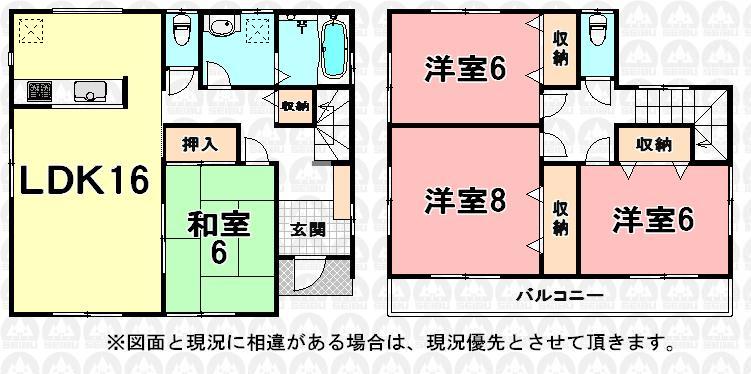 Floor plan. (Building 2), Price 28.8 million yen, 4LDK, Land area 140.45 sq m , Building area 104.33 sq m