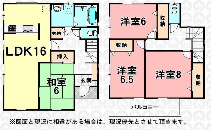 Floor plan. (1 Building), Price 28.8 million yen, 4LDK, Land area 140.44 sq m , Building area 105.99 sq m