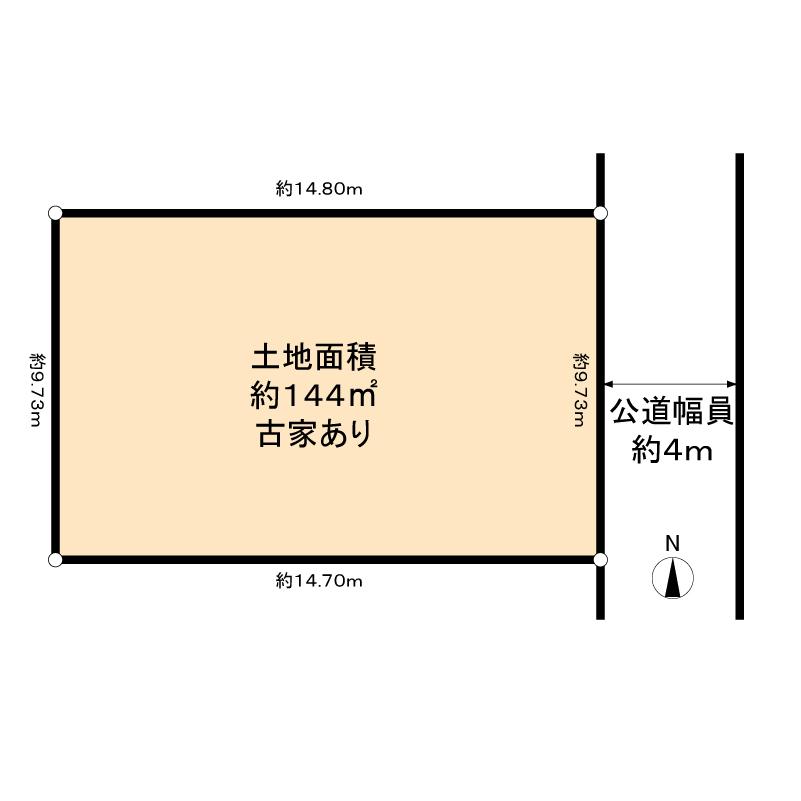 Compartment figure. Land price 17.8 million yen, Land area 144.89 sq m