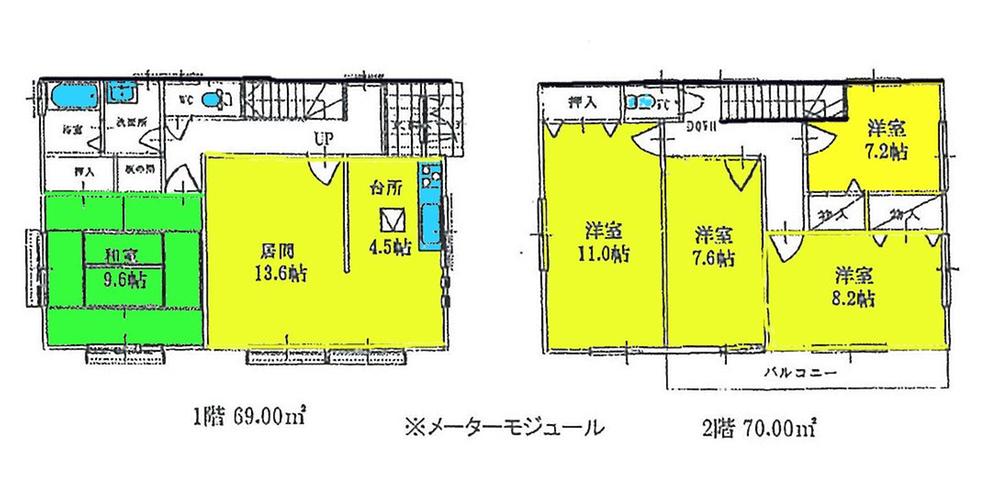 Floor plan. 22,800,000 yen, 5LDK, Land area 224 sq m , Customers must see that it is to be a new life with a room in the building area 139 sq m spacious land! ! Land 67 square meters! Building 42 square meters! Front public road 6m or more! Nantei spacious! Car space parallel two OK! We look forward to preview book!